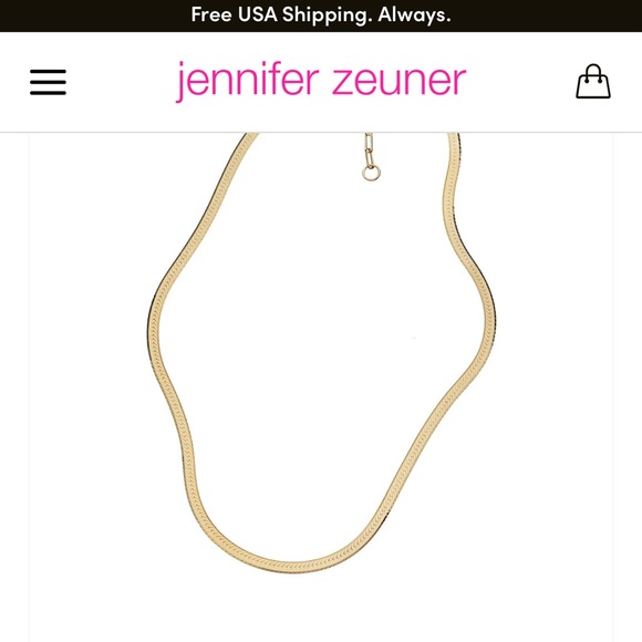 Jennifer Zeuner “Karli” gold vermeil chain necklace. Never worn. - Picture 5 of 6